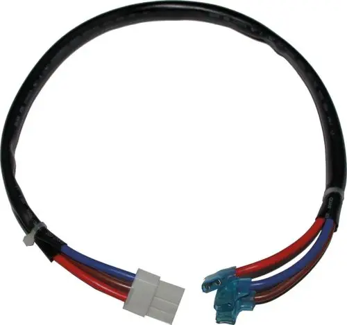 Kabel mit mehreren Leitungen und einem Stecker, geeignet für Wolf-Geräte. Enthält farbige Drähte für elektrische Verbindungen.